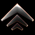 Icon: metallic chevrons pointing up, growth