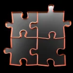 Icon: metallic puzzle pieces, integration