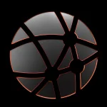 Icon: metallic globe, global reach