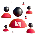3D illustration: user avatars around a Nomium logo, confidentiality