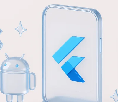 Flutter logo between Android and Apple icons: Flutter as the choice for cross-platform mobile apps