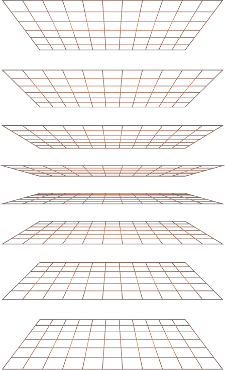 Stack of orange wireframe grids, decorative illustration of the Red Rock Pool solution