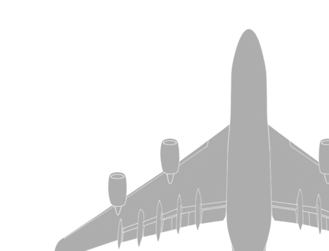 Grey airplane silhouette, decorative background