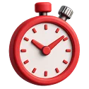 3D icon: a red stopwatch, request optimisation