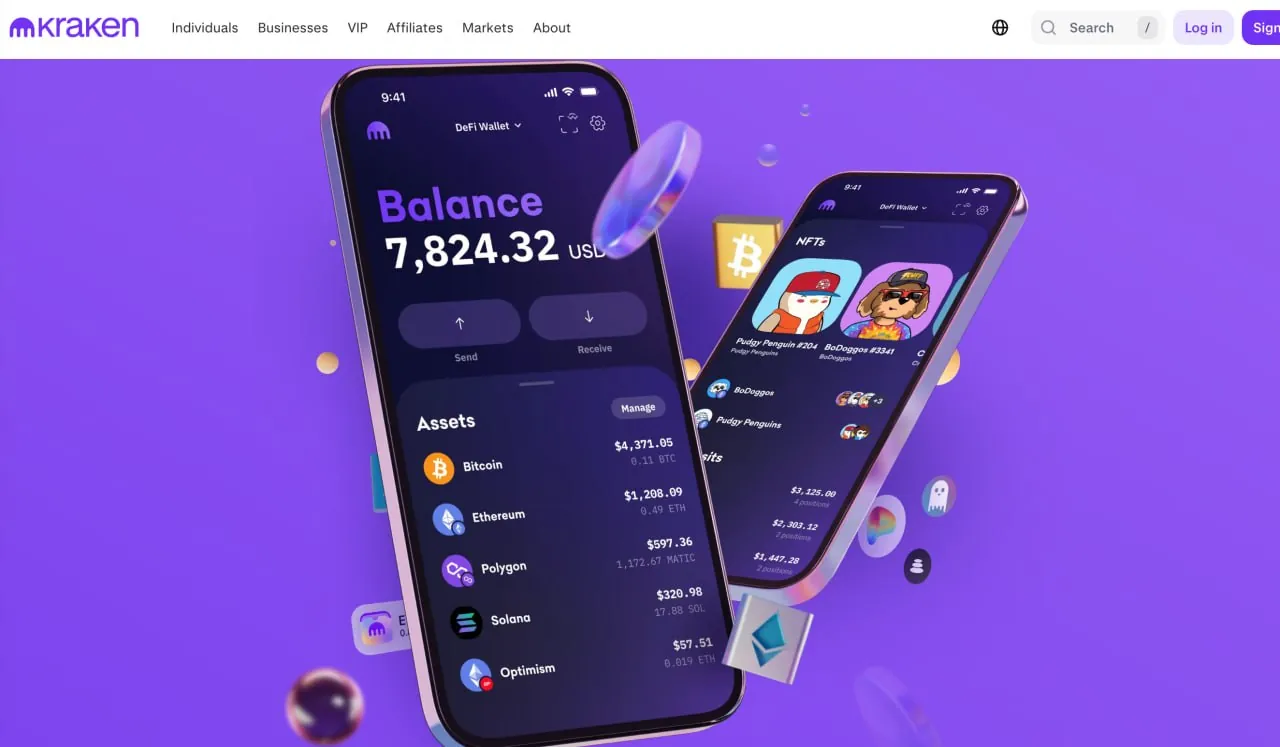 Custodial wallets on exchanges - Kraken