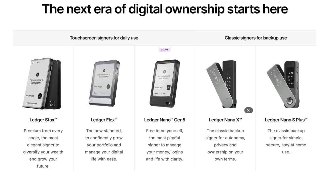 Hardware wallets - Ledger